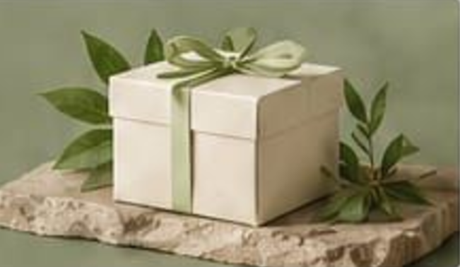 Gift box on stone